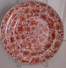 C. 1840 CHINESE EXPORT BIRD AND BUTTERFLY SHALLOW SOUP PLATE AND BUTTERFLY