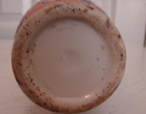 19TH CENTURY OIL LAMP CONVERTED INTO 20TH CENTURY ROSE MEDALLION VASE