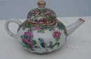 C. 1880 CHINESE EXPORT ROSE MEDALLION MINATURE TEAPOT