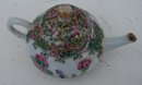 C. 1880 CHINESE EXPORT ROSE MEDALLION MINATURE TEAPOT