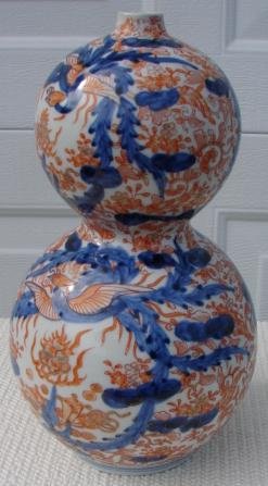 C. 1880 JAPANESE IMARI DOUBLE GOURD VASE 11