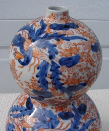 C. 1880 JAPANESE IMARI DOUBLE GOURD VASE 11