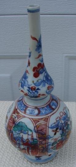 C. 1750 CHINESE AMSTERDAM BONT DOUBLE GOURD VASE