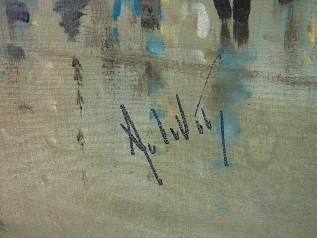 20TH CENTURY A. DEVITT PARIS STREET SCENE PAINTING