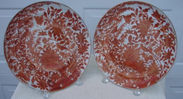 C. 1840 CHINESE EXPORT PAIR SACRED BIRD AND BUTTERFLY 10