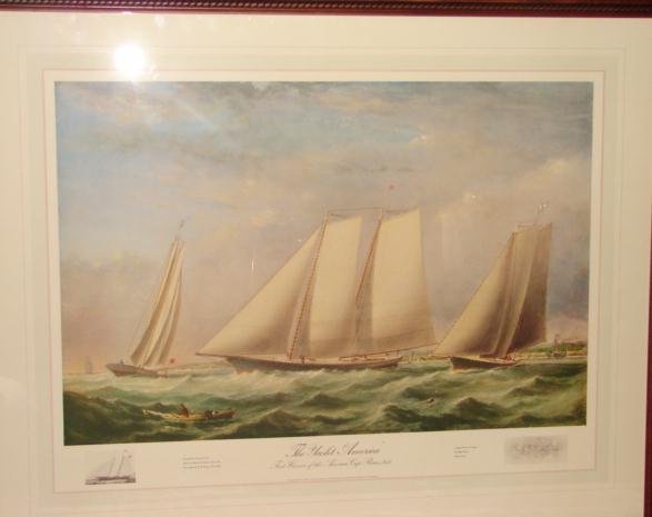THE YACHT AMERICA,1ST WINNER OF THE AMERICA CUP RACES