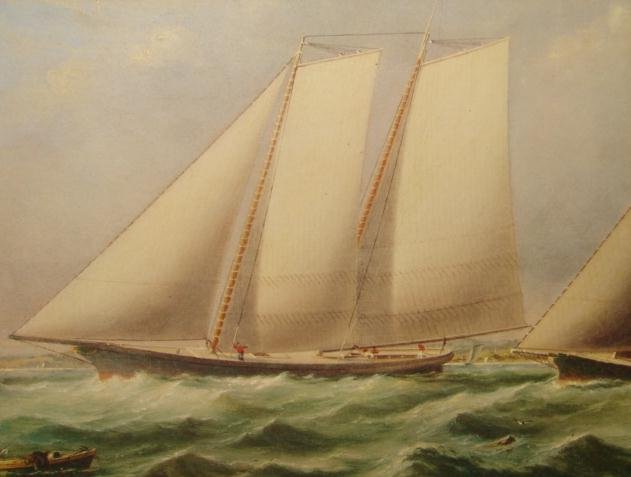 THE YACHT AMERICA,1ST WINNER OF THE AMERICA CUP RACES
