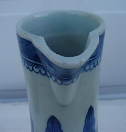 C. 1820 CHINESE EXPORT RARE BLUE CANTON EWER 12 1/2