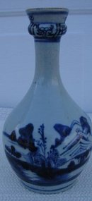 C. 1875 CHINESE EXPORT BLUE/WHITE HOT WATER BOTTLE 9