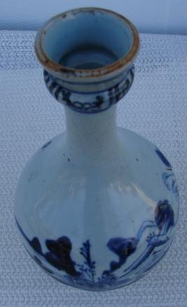 C. 1875 CHINESE EXPORT BLUE/WHITE HOT WATER BOTTLE 9