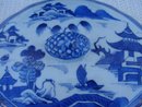 C. 1820 CHINESE EXPORT BLUE CANTON VEGETABLE DISH W/COVER