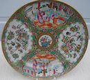 C. 1850 CHINESE EXPORT ROSE MEDALLION 9 5/8