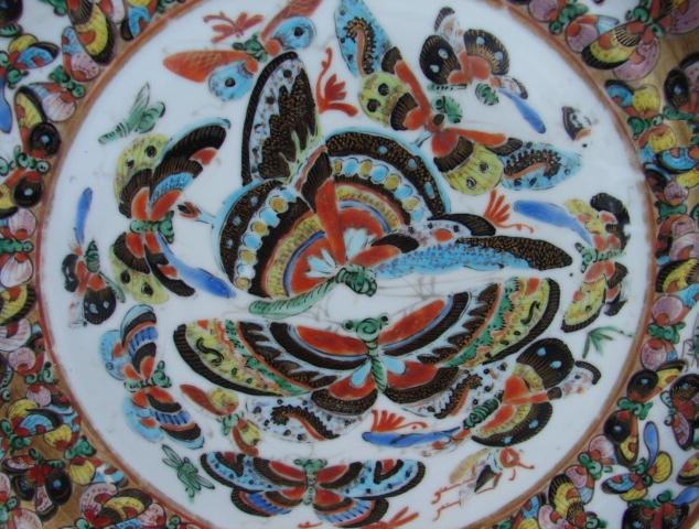 C. 1850 1000 BUTTERFLY PLATE 9 1/4