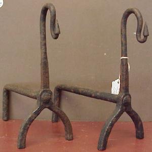Miniature Wrought Iron Andirons