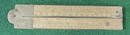 folding brass and wood ruler with level and