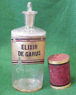 Apothecary Jar/Bottle with tin cup