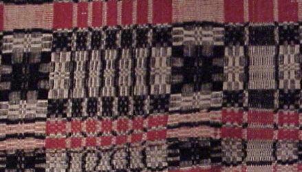 Overshot Woven Coverlet