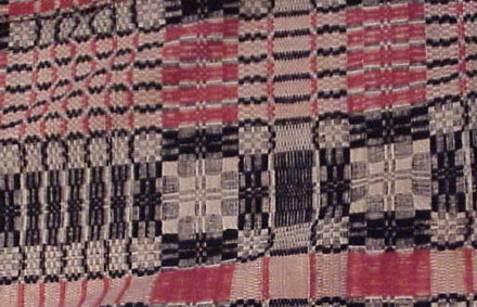 Overshot Woven Coverlet