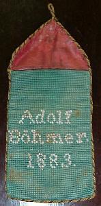 Needlepoint and beaded watch pocket