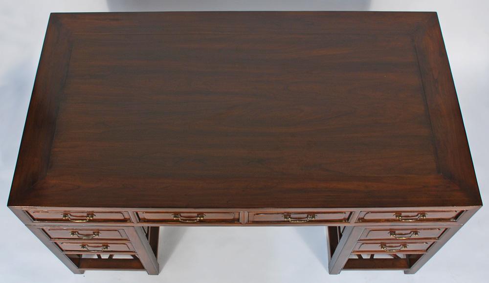 Asian-Inspired, Three-Part Partner's Desk