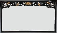 Asian-Inspired Black Lacquered Mirror