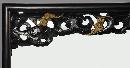 Asian-Inspired Black Lacquered Mirror