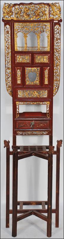 Antique Chinese Carved Folding Wash Stand