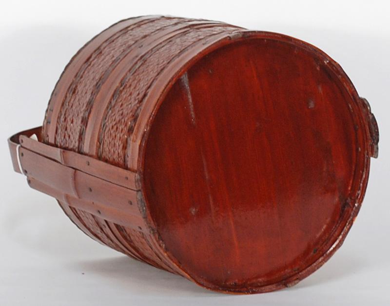 Chinese Woven Round Food Basket with Handle