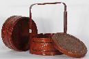 Chinese Woven Round Food Basket with Handle
