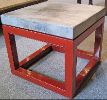 Asian Stone Top Table with Cube Base