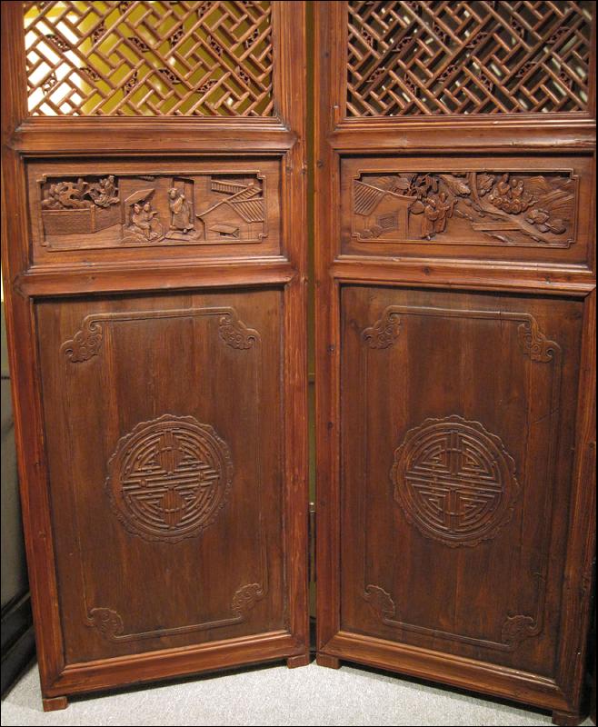 Set of Chinese Carved Wooden Panels