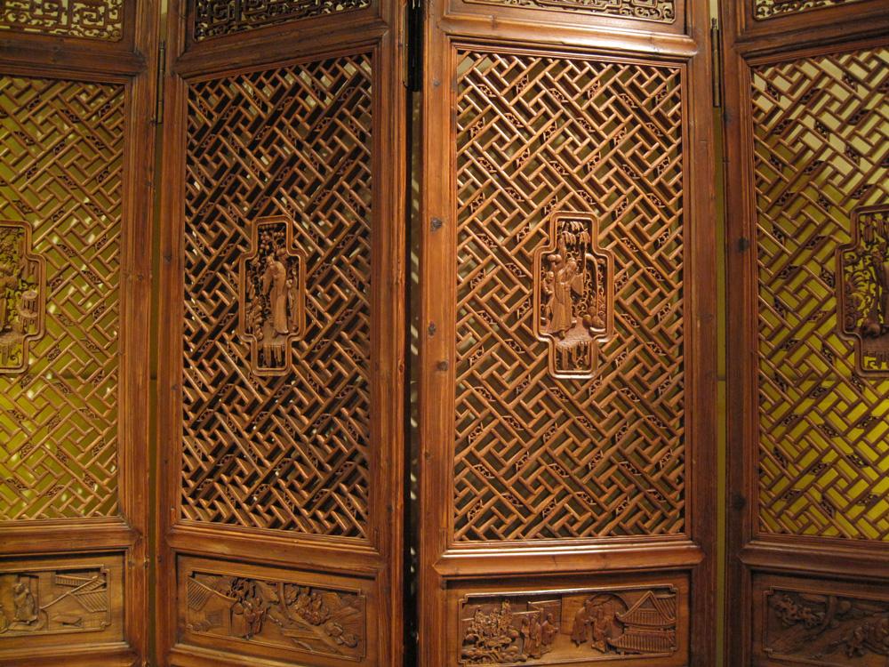Set of Chinese Carved Wooden Panels