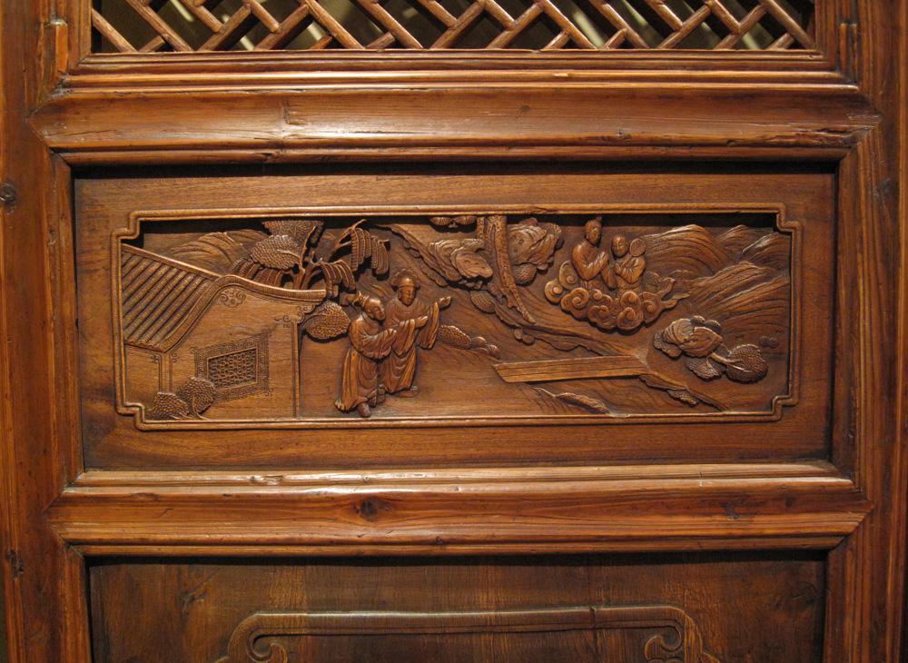 Set of Chinese Carved Wooden Panels