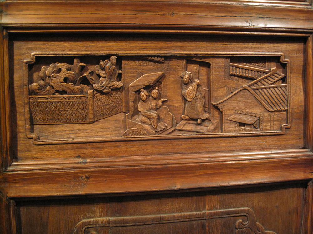 Set of Chinese Carved Wooden Panels