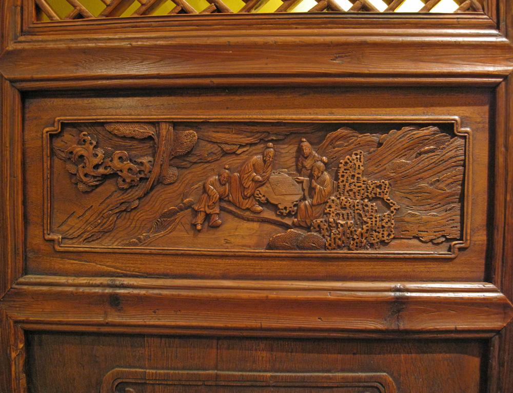 Set of Chinese Carved Wooden Panels