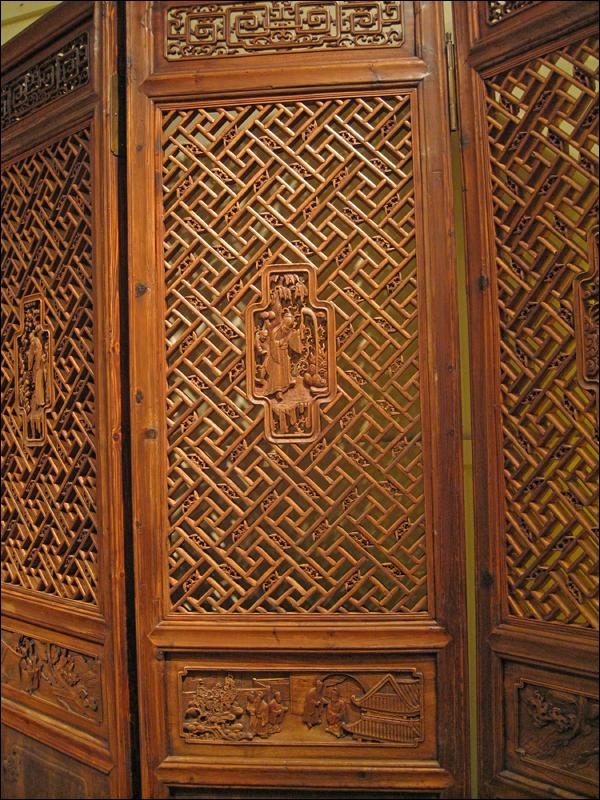 Set of Chinese Carved Wooden Panels