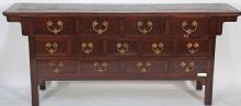 Asian-Inspired Buffet Console Cabinet with 13 Drawers