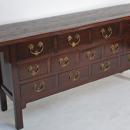 Asian-Inspired Buffet Console Cabinet with 13 Drawers