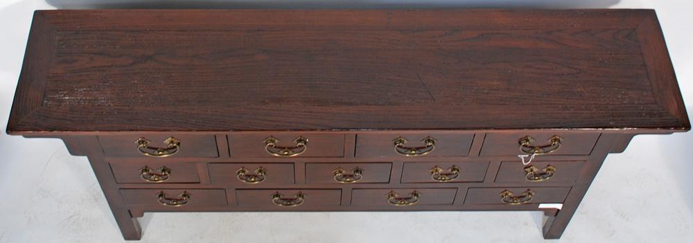Asian-Inspired Buffet Console Cabinet with 13 Drawers