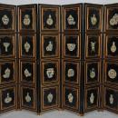 Chinese Wooden Screen Room Divider with Stone Inlay