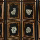 Chinese Wooden Screen Room Divider with Stone Inlay