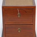 Asian-Inspired Small Cabinet with Rattan Top