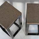 Asian-Inspired Contemporary Tall Plant Vase Stand with Marble Top