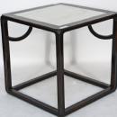 Asian-Inspired Game or Card Table, with Marble Top and Stools