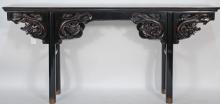 Antique Chinese Lacquered and Carved Altar Table