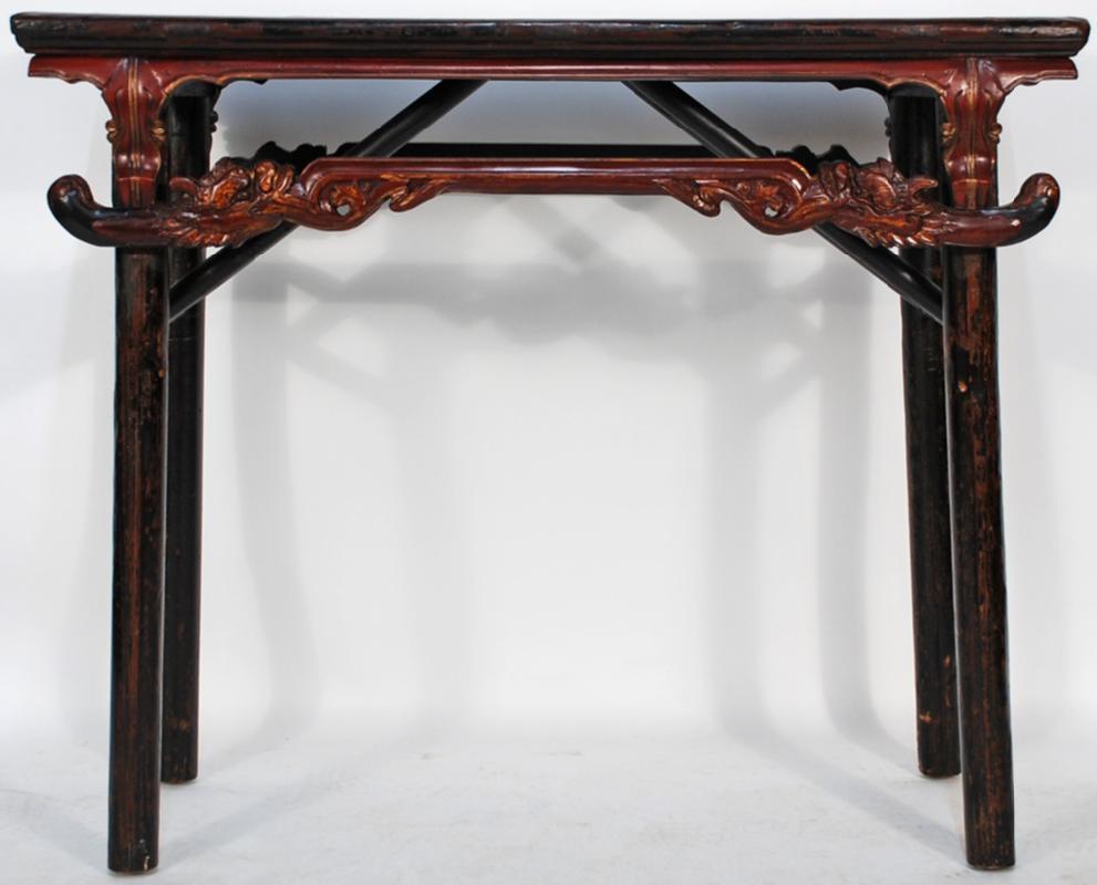Antique Chinese Carved Folding Table