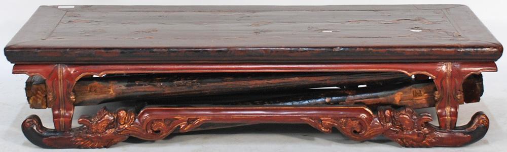 Antique Chinese Carved Folding Table