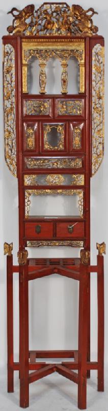 Antique Chinese Carved Folding Wash Stand