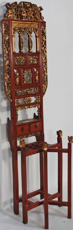 Antique Chinese Carved Folding Wash Stand