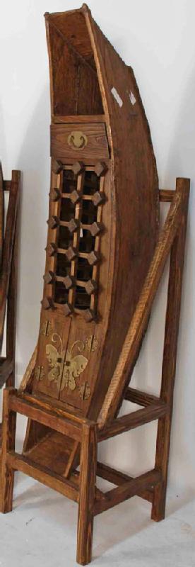Antique Chinese Boat Converted into Wine Rack